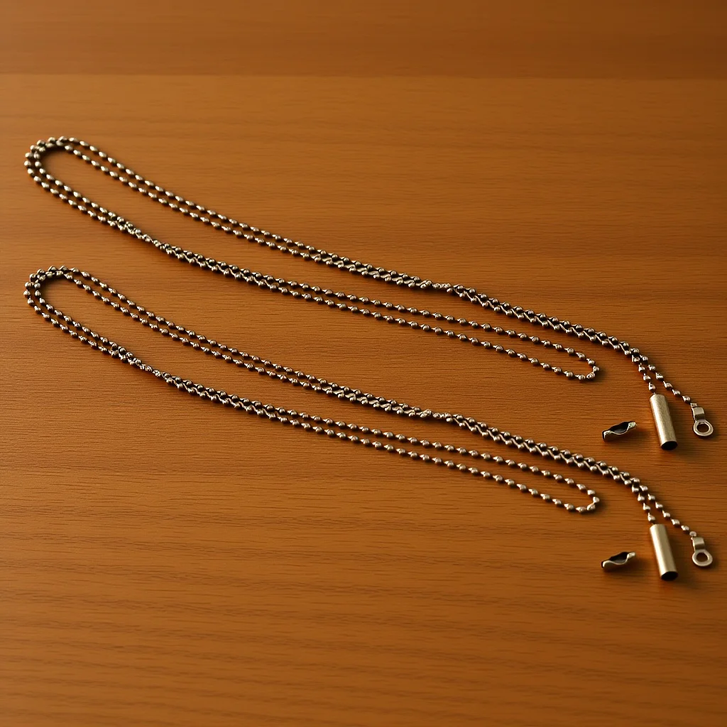 2Pcs Bronze 3Mm Diameter Beaded Pull Chain for Lamp Accessories Ceiling Light Fan Pull Cord Replacement Chain with Matching