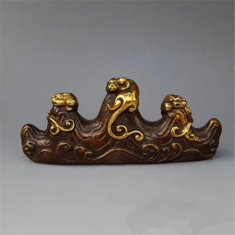 Special offer pure copper Pixiu pen holder ornament, stationery, decorative craft gift, collectible antique copperware