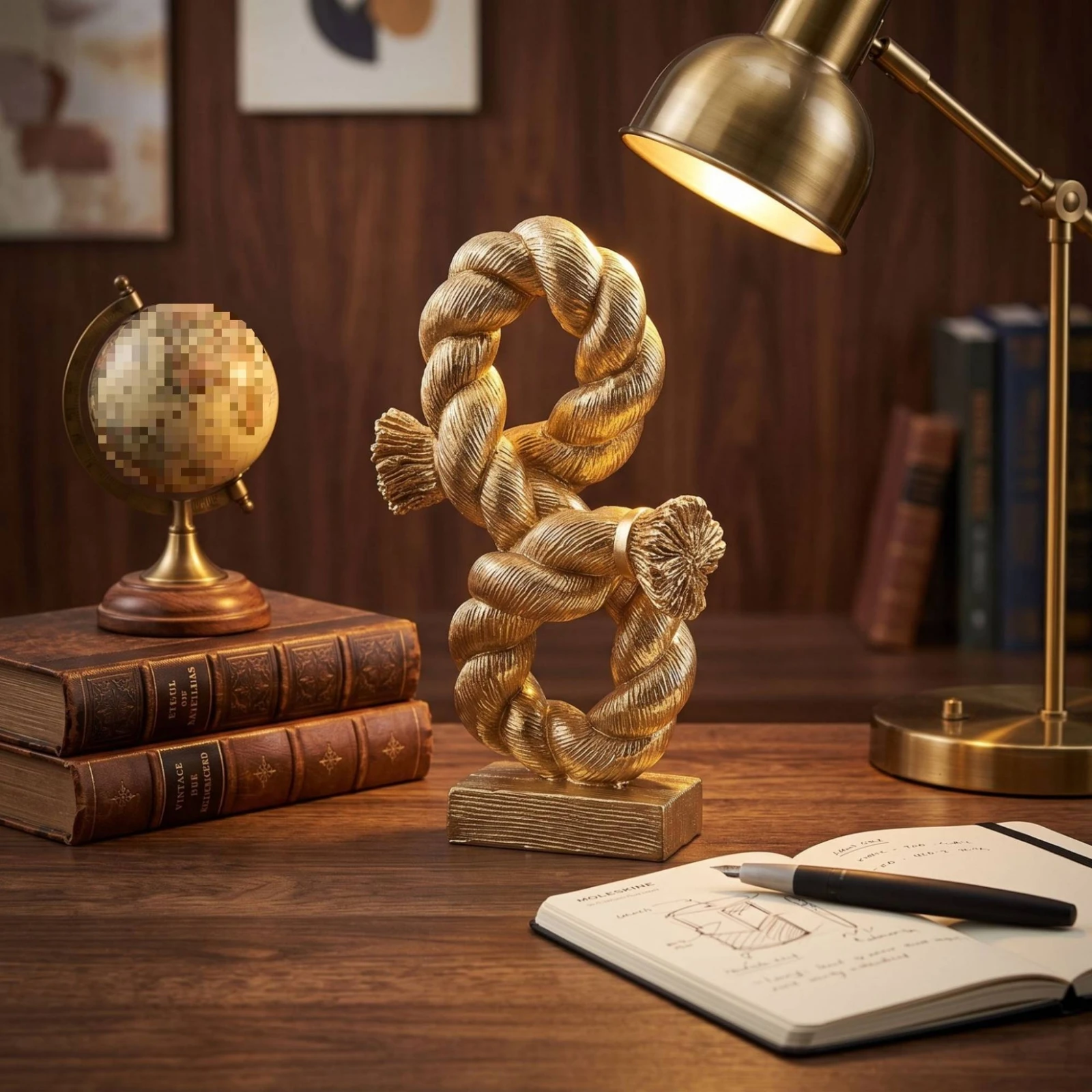 Knot Sculpture Abstract Rope K - Abstract Sculpture Resin 评论和价格