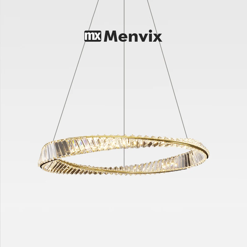

Menvix Pendant Light for Bedroom Living Room Kitchen Dining Table Designer Home Decor Luxury Modern LED Crystal Suspension Lamp