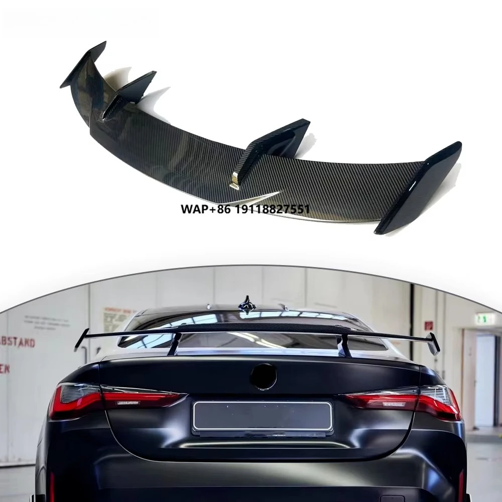 

2021 High quality Real Dry Carbon Fiber Rear Spoiler For G80 M3/G82 M4 Rear Wing