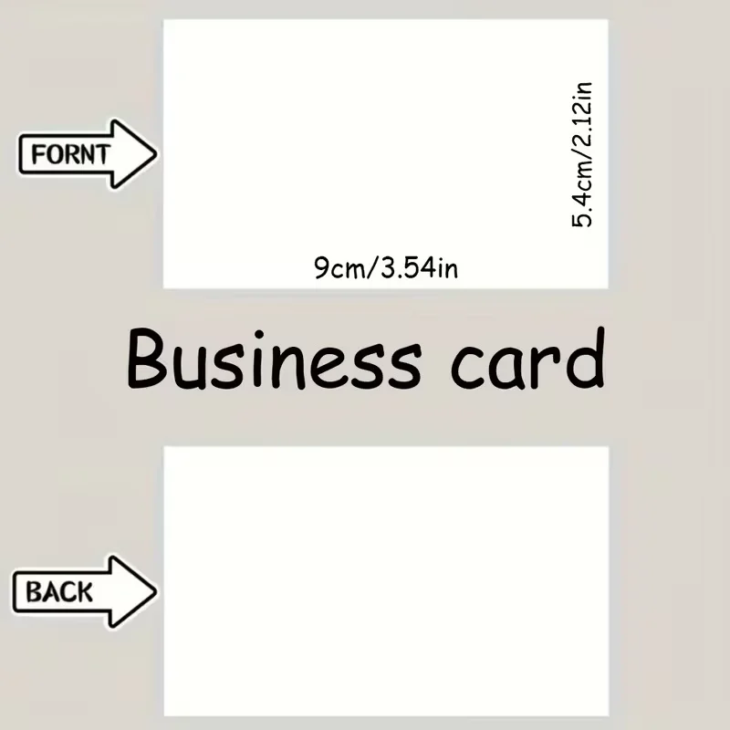 Customized Business Card Set - Waterproof Matte Surface Double-Sided Printing Premium Paper Standard Size Choose 500/2000 Sets