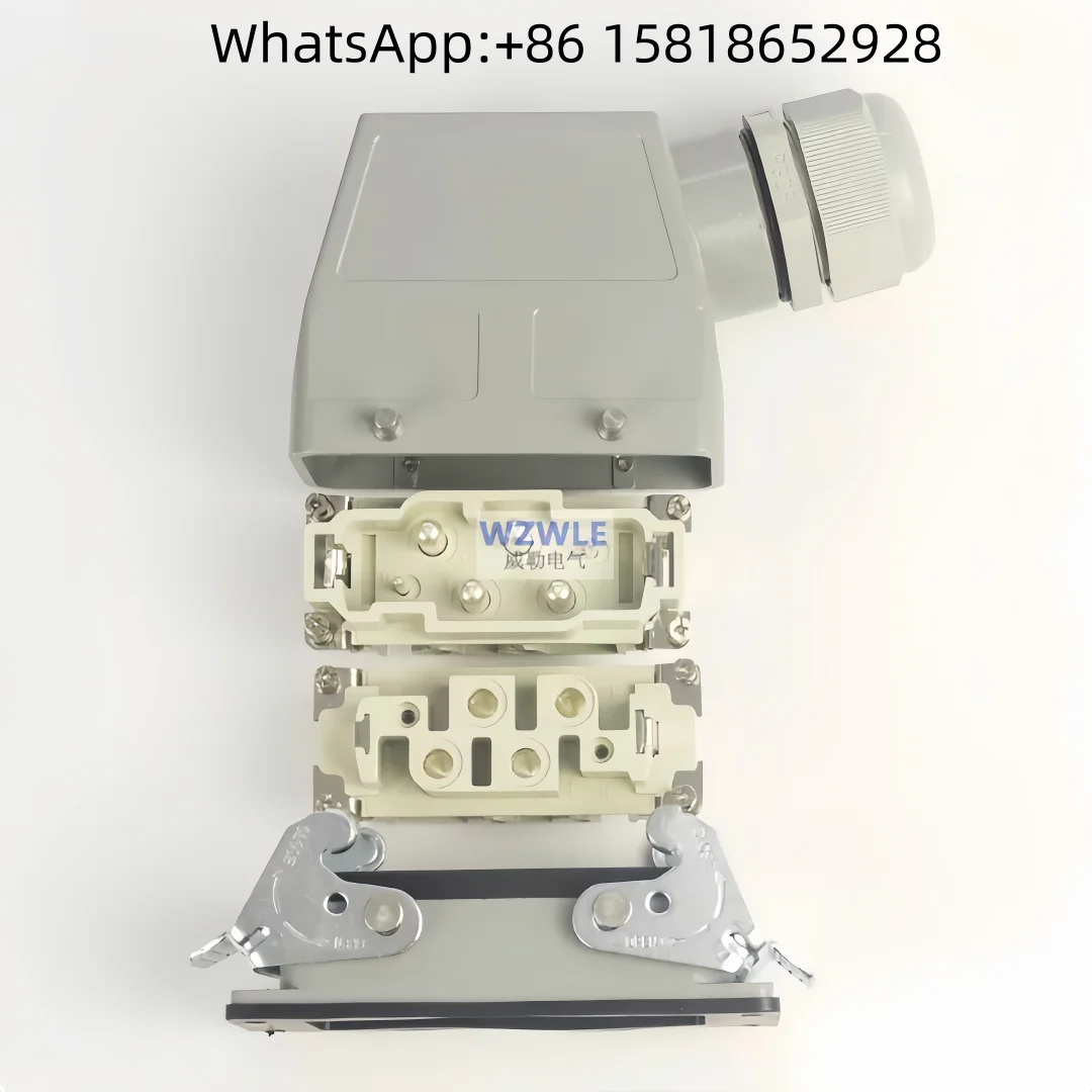 HK-004/0-M  2-pin heavy-duty connector, high current 80A rectangular industrial aviation plug socket HK-004/8-012-M