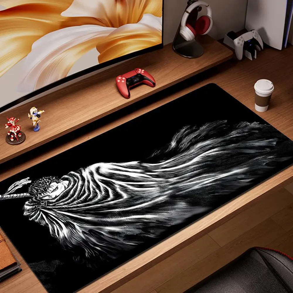 

HYBXAXC Berserk Guts Anime Mouse Pad Large Computer Office Game Table Mats XXL Rubber Anti-slip Gaming Keyboard Long Desk Pads