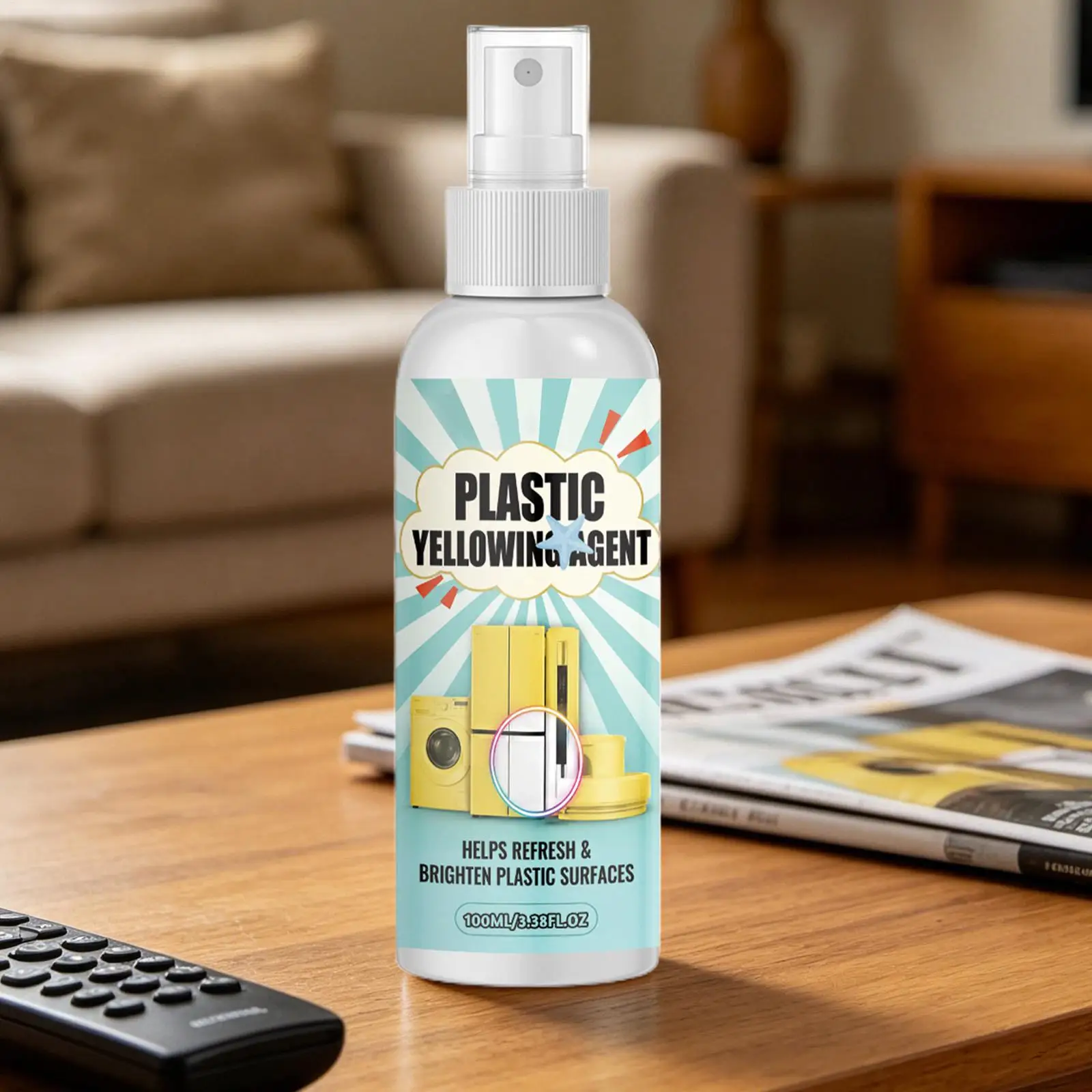 Household Appliance Plastic Parts Anti Yellowing Cleaner Agent Air Conditioning Washing Machine Renovation Anti Oxidation 100ml