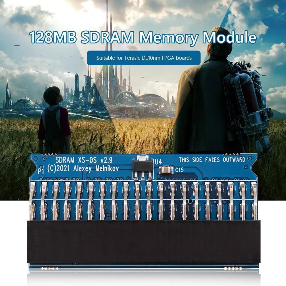 استبدال وحدة الذاكرة 128 ميجابايت للوحة Bitfunx Mister SDRAM XS-DS V2.9 لوحدة Mister FPGA فائقة النحافة