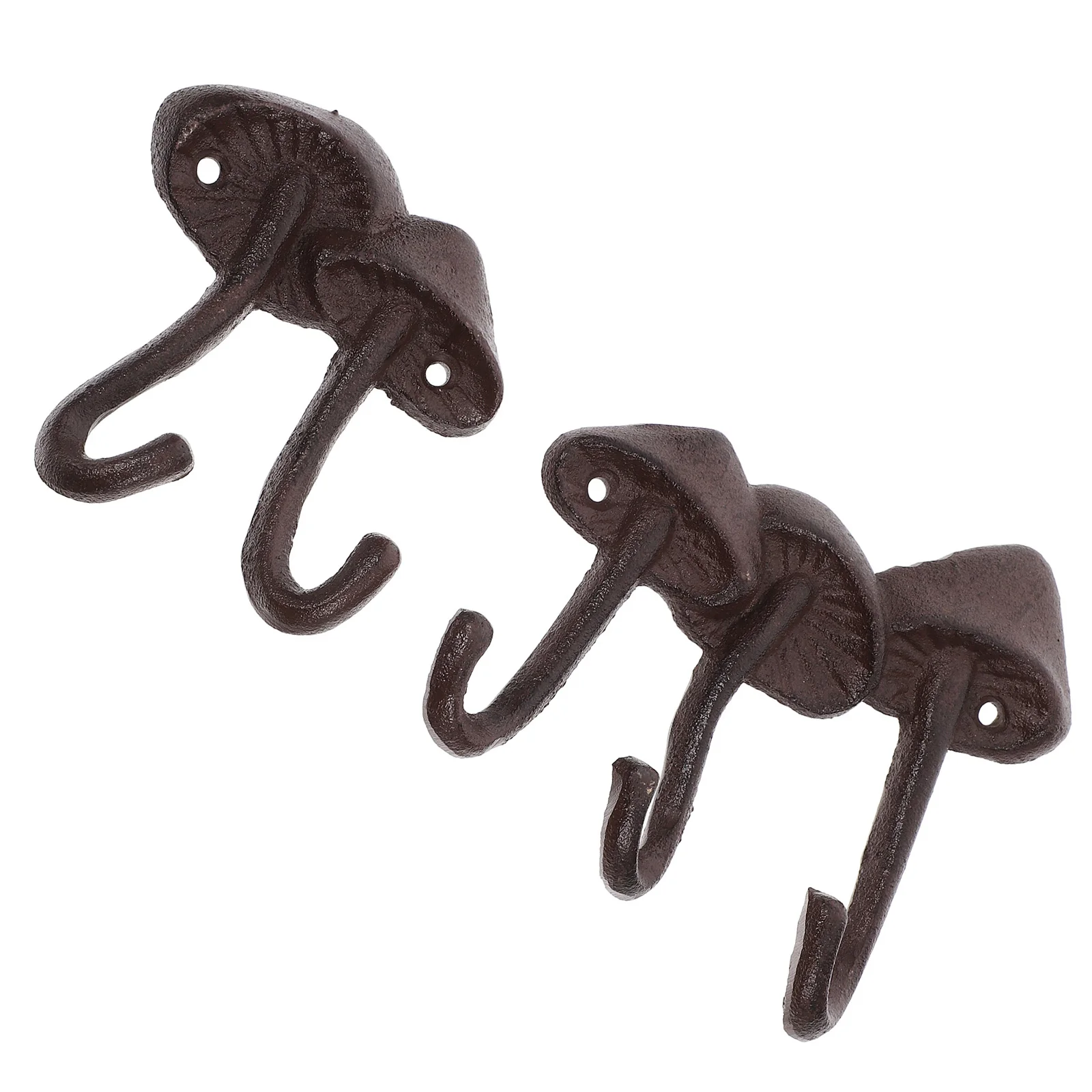 2 Pcs Cast Iron Mushroom Hook Bag Hooks for Wall Vintage Ordinary Multifunctional Mounted Holder Purse