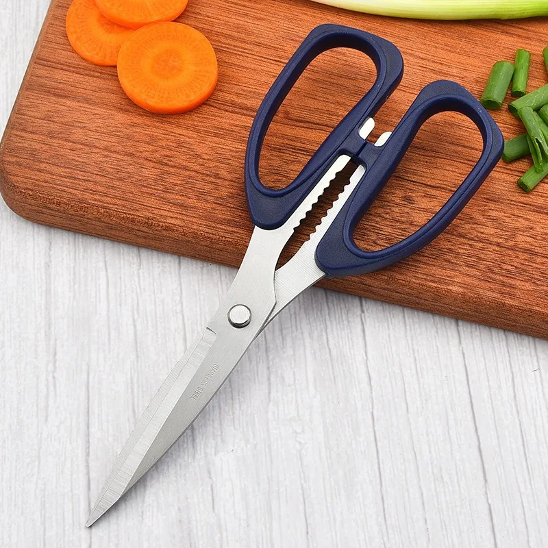 Stainless Steel Strong Kitchen Scissors Household Sharp Scissors Cut Food Scissors Vegetables Multipurpose Scissors