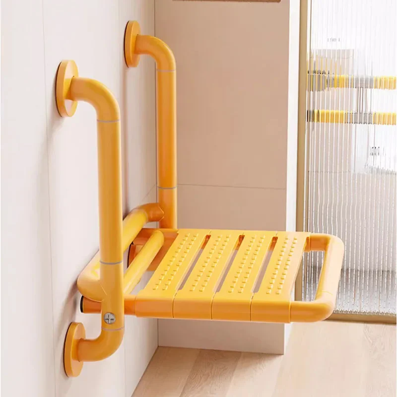 Bathroom Folding Stool Wall Shower Seat Bathroom Elderly Safety Non-slip Bath Wall Chair Silla Plegable Barrier-free Bath Stool