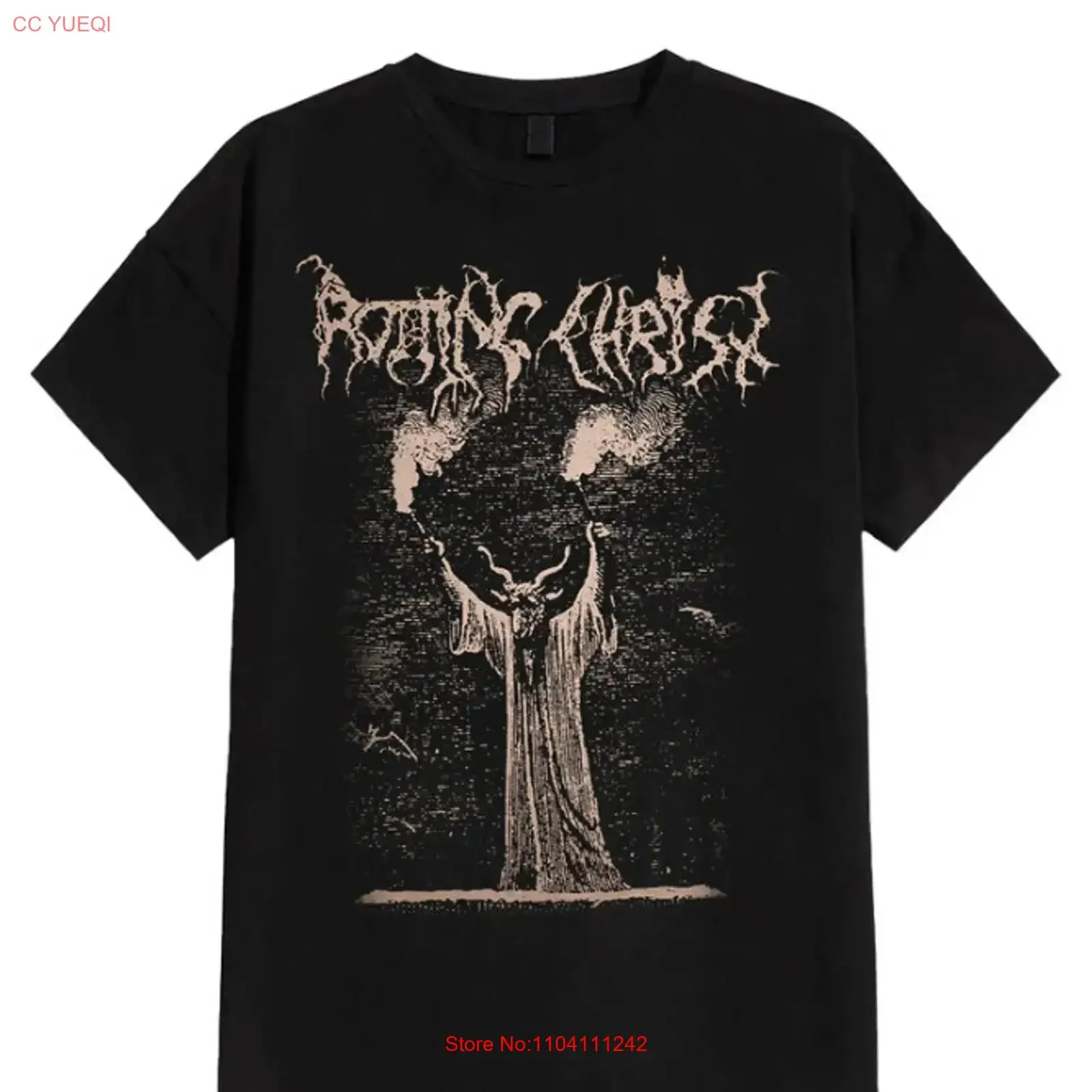 Rotting Christ Gloria De Domino Inferni T Shirt vintage Washed Top For Everyday Wear streetwear graphic Breathable Slightly