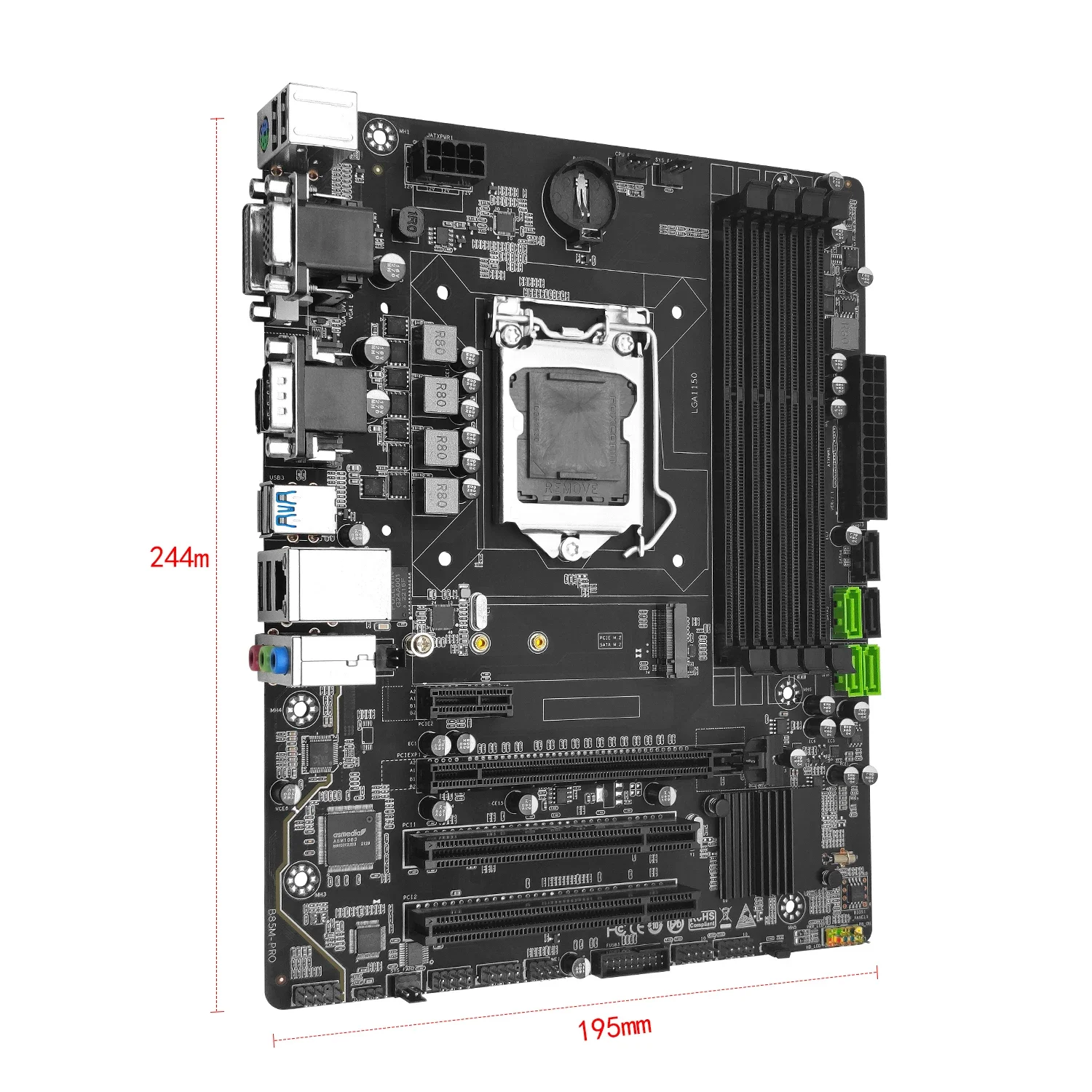 Imagem -03 - Placa-mãe Suporte i7 i5 i3 Celeron Pentium Xeon Série e3 Processador Cpu Ram Desktop Ddr3 Lga 1150 Machinist-b85