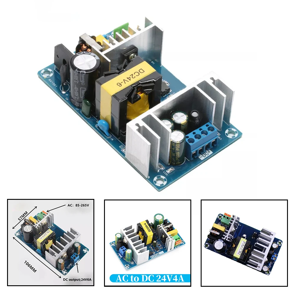 AC DC Inverter 220 110V 100-265V To 24V 6A Switching Power Supply Module Adapter Adjustable Power Supplies