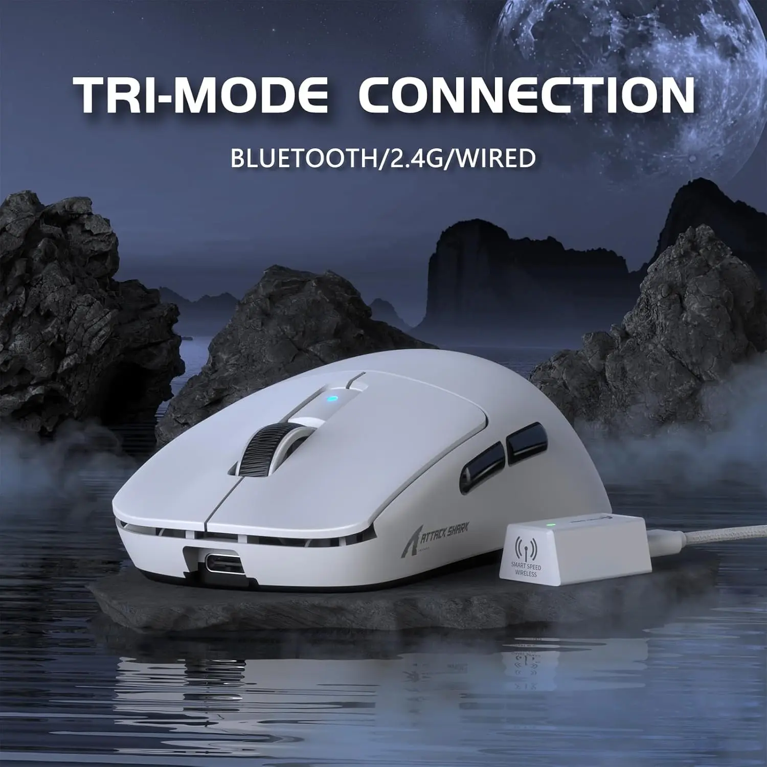 

ATTACK SHARK R6 39g SUPERLIGHT Gaming Mouse, PixArt PAW3950MAX Gaming Sensor, Wireless 8K Mouse, MCU Nodic 52840, BT/2.4G/Wired