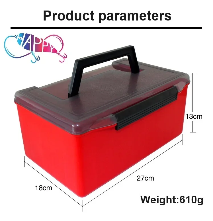 

2024 Fishing Box 52 Compartments Fishing Accessories Lure Hook Boxes Storage High Strength Fishing Tackle Box Equipment