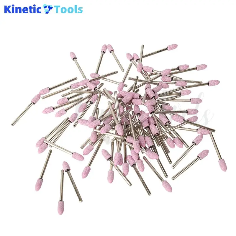 100pcs/set Mata Bor Gerinda Keramik Beragam Untuk Dremel Mini Drill Rotary Tools Batu Gerinda Abrasif 6mm