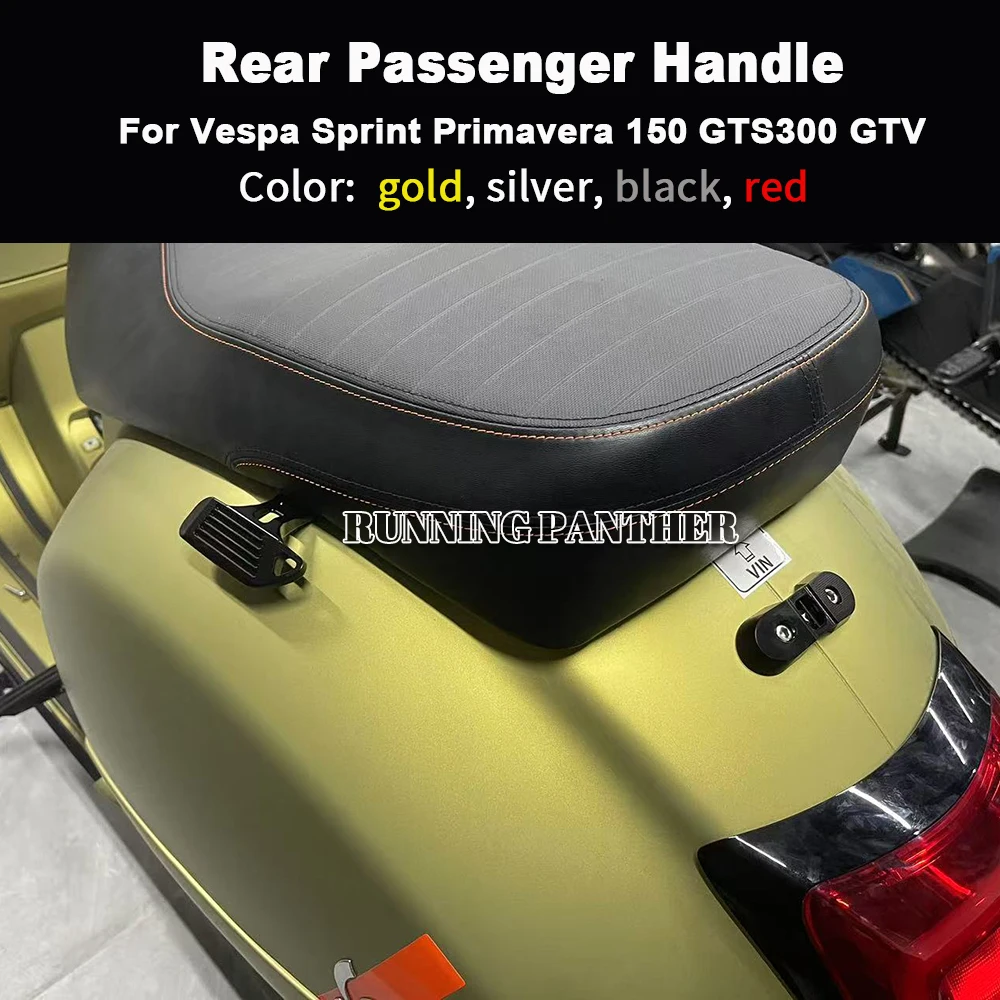 For Vespa Sprint Primavera 150 GTS300 GTV Motorcycle Modified Tail Armrest CNC Rear Passenger Handle Thickened Grab Bar Armrest