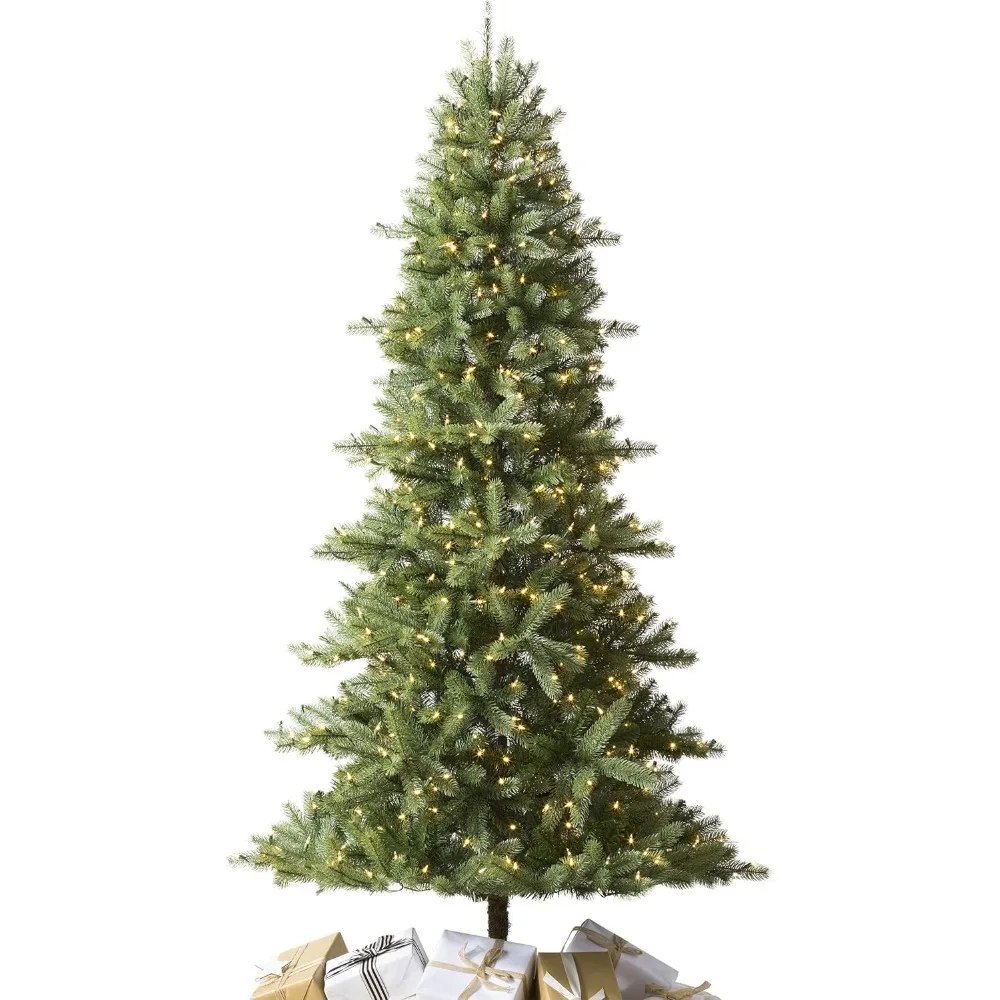 

9ft Pre-Lit Mountain Spruce Artificial Christmas Tree, with LED Candlelight Clear Lights ,Christmas Trees