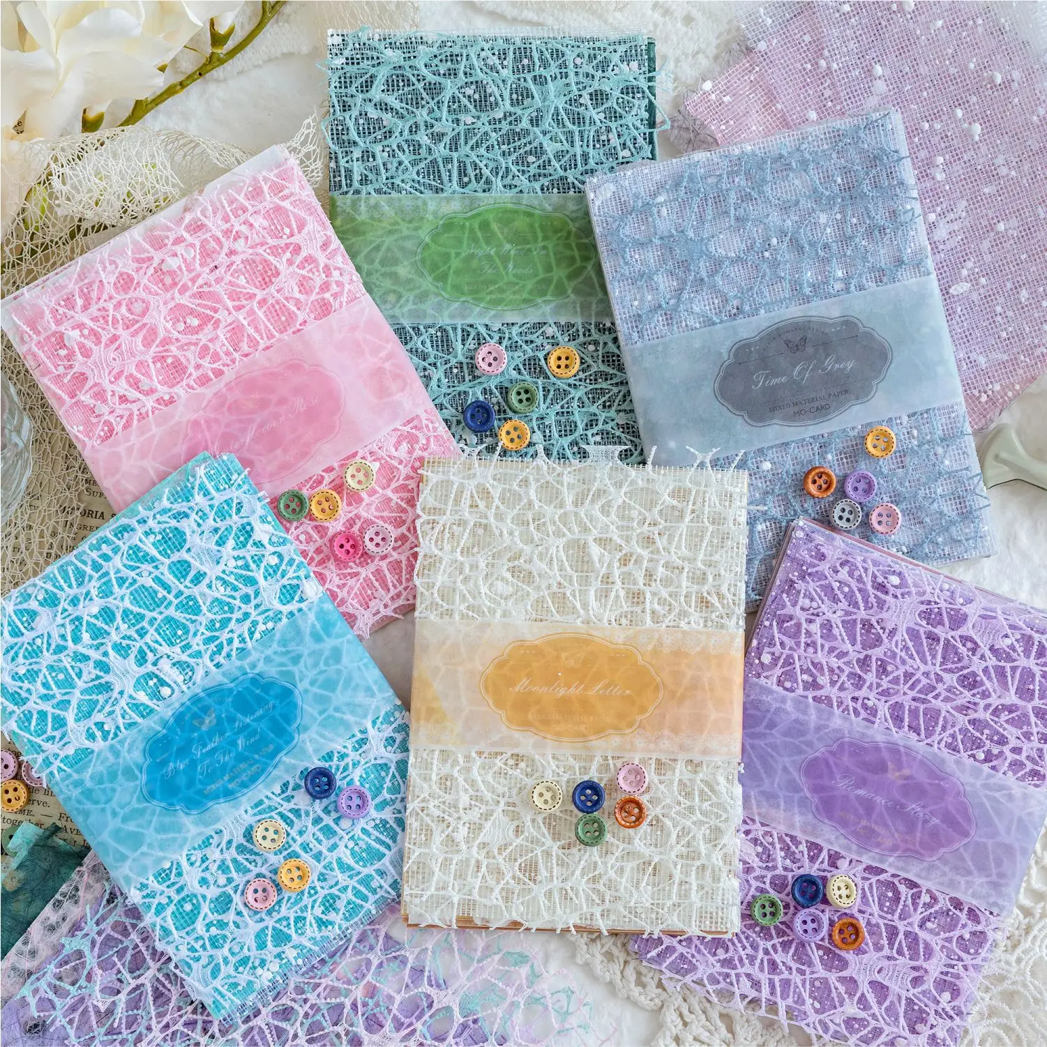 26pcs/lot Memo Pads Material Paper Romance Between Papers Junk Journal Scrapbooking Cards Retro Background Decoration Paper