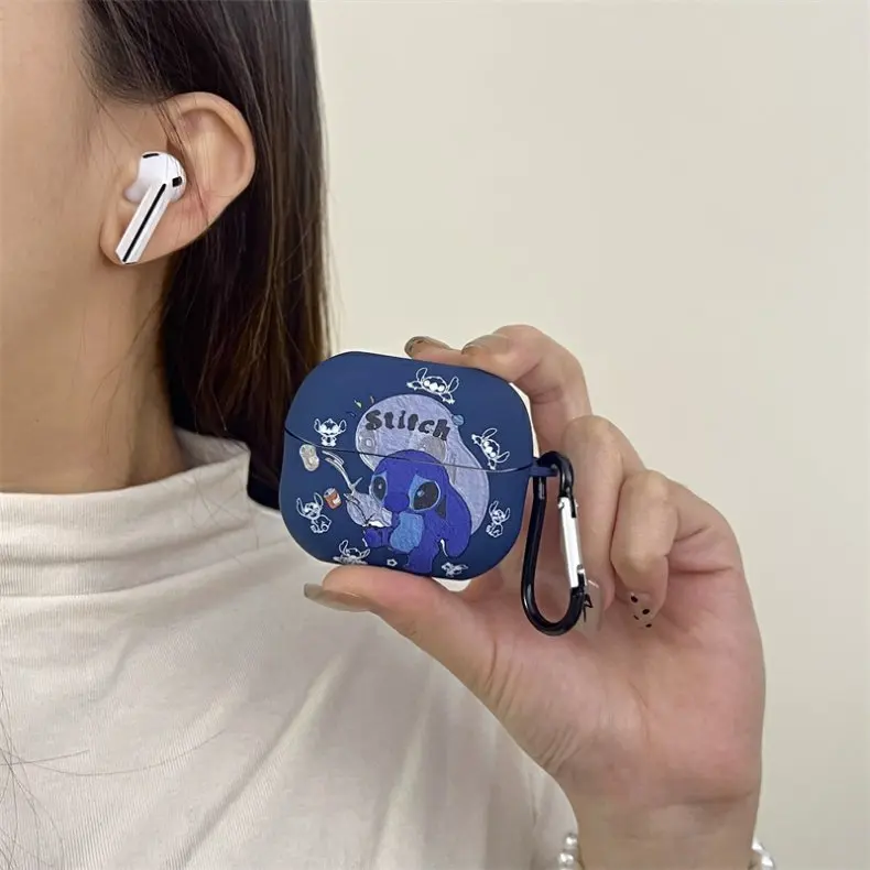 Cute Matte Stitch Case for Samsung Galaxy Buds 3 Headphone Case Cartoon Earphone Bag for Galaxy Buds3 Pro