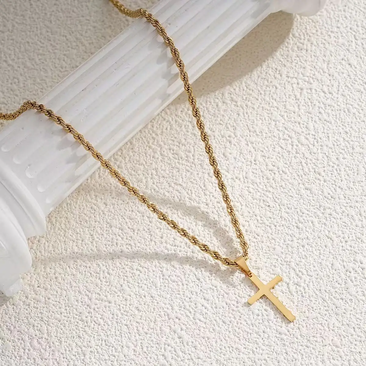 2026 New Stainless Steel Simple Gold Men's and Women's Jewelry Necklace Pendant, Suitable for Men's and Women's Daily Wearing Ne