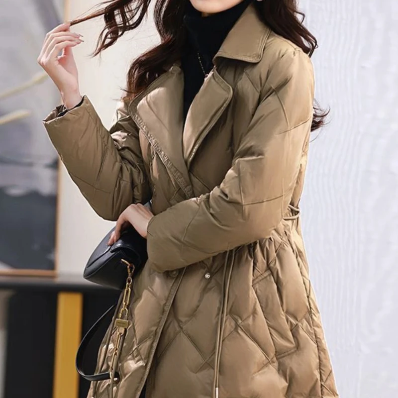 Slim Fit Down Jacket Blouson Women's Coat Lined Luxury Cheap Thick Loose Casual Lady Parka Youthful Hot Fashion 2024 Elegant