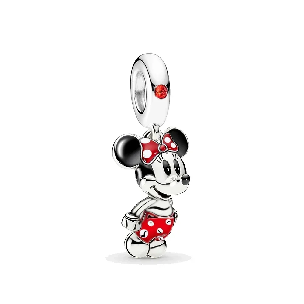 Disney-Mickey Mouse Coleção Beads Apropriado para Pulseiras Pandora, Minnie Beads, Jóias, Presentes Femininos, Prata 925, Novo, 2024