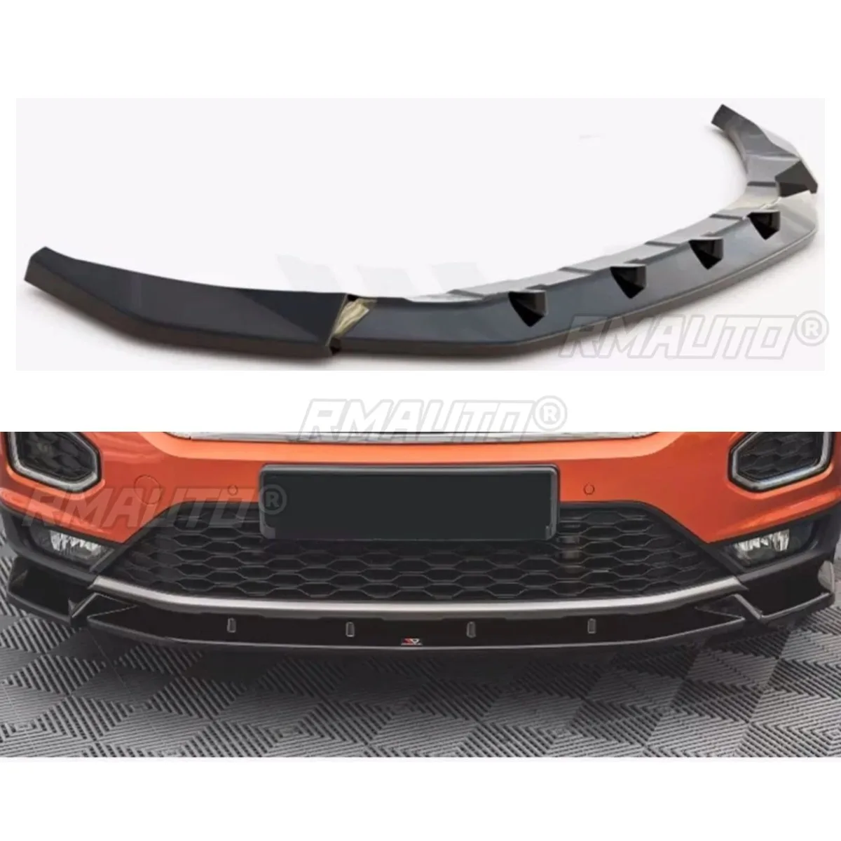 For Volkswagen T-ROC 2018-2021 Body Kit Car Front Bumper Lip Side Skirt Lip Rear Spoiler Rear Bumper Car Accessories