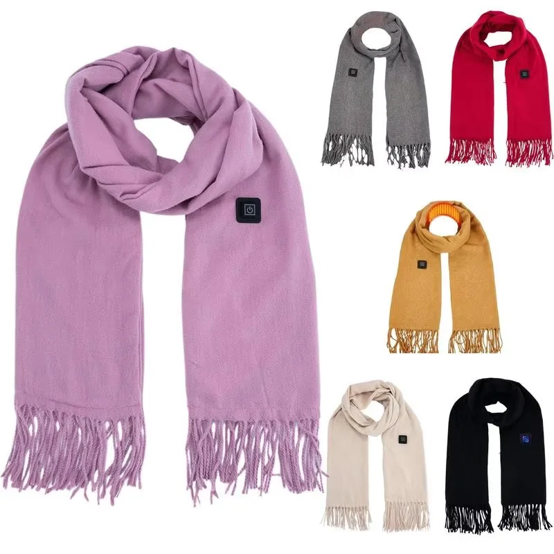 

Зарядка через USB 2025, шарф с электрическим подогревом, перезаряжаемый электрический зимний теплый шарф с регулируемой температурой, креативная теплая шаль унисекс