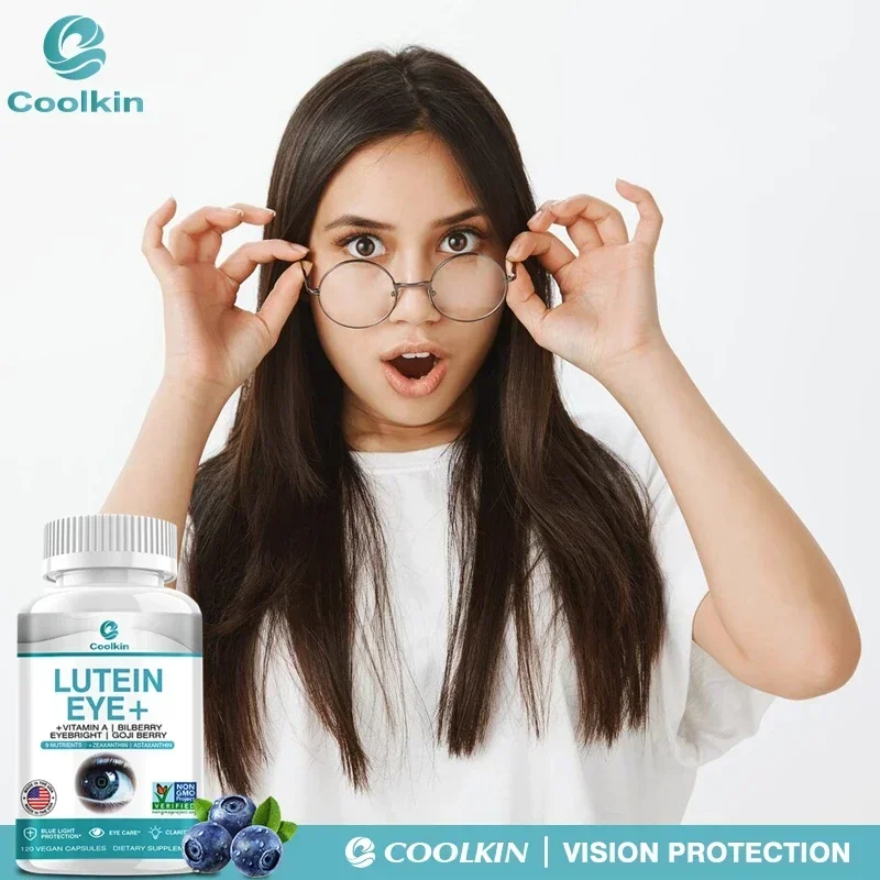 Lutein - with Zeaxanthin and Bilberry Extract Support Eye Strain Dry Eyes and Vision Health Lutein Blend for Adults Aging