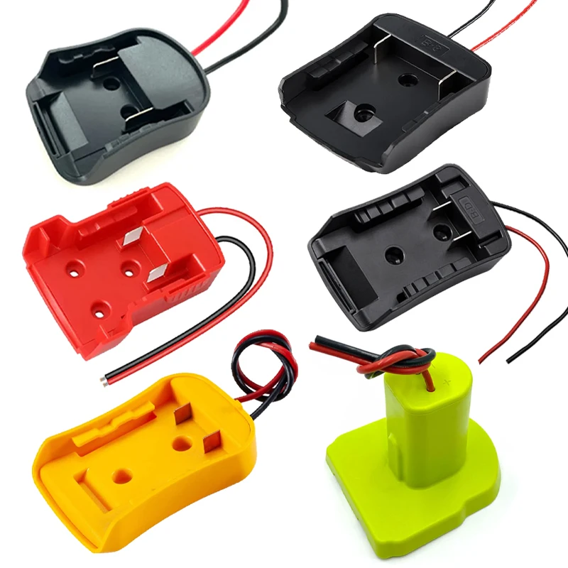 Adaptador de Roda de Alimentação para Makita Makita Bosch Milwaukee Dewalt Black & Decker Ryobi 18v 20v Li-ion Battery Faça Você Mesmo Power Connector Dock Holder