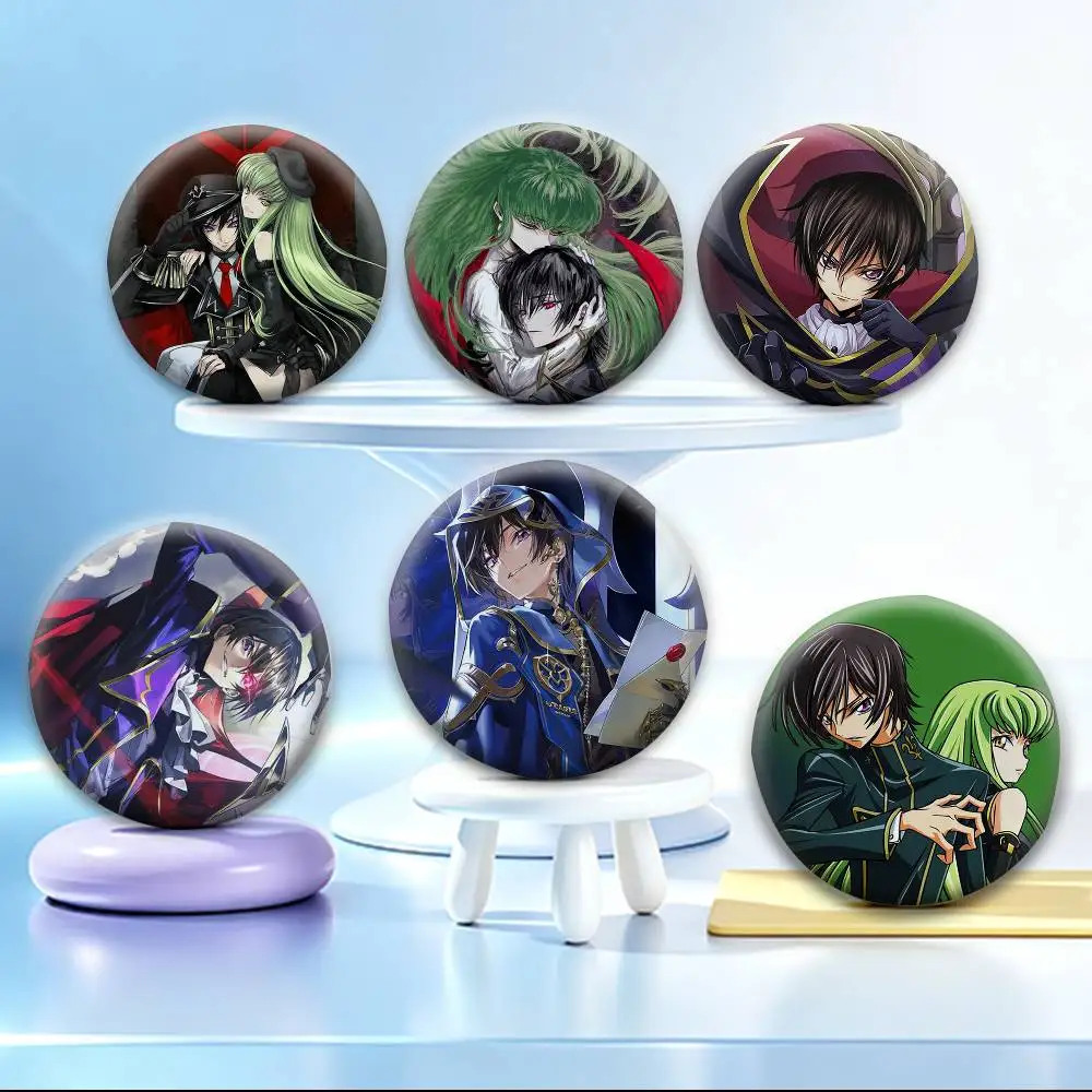 Code Geass Character C.C And Lelouch   Badges Creative Tinplate Button PinsBrooch Badge Clothes Backpack