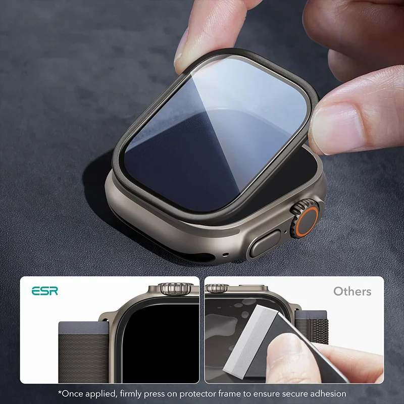 2 Stück HD Metall-Hartglas für Apple Watch Ultra 3 49mm Displayschutzfolie Kratzfester Stoßfänger Vollschutzfolie für IWatch Ultra 2 49mm – Detail 8