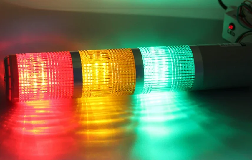 Zusen 50mm TB50-3T(W)-D Signal Tower Light Red Yellow Green | Always Bright Or Flashes | 12V 24V 110V 220V | Three Layer