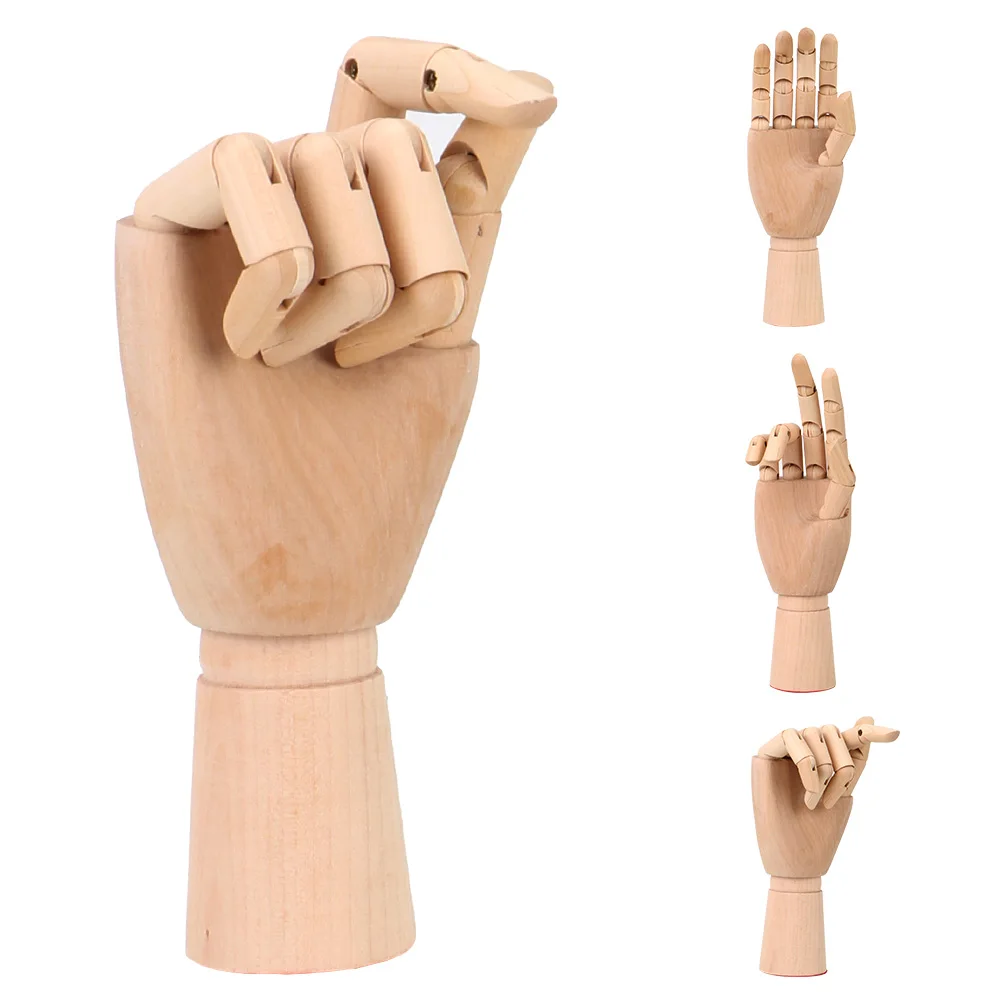 Sketch Mannequin Model Home Decor Movable Limbs Human Artist Models Flexible Jointed Doll 10 Inches Tall Wooden Hand Model