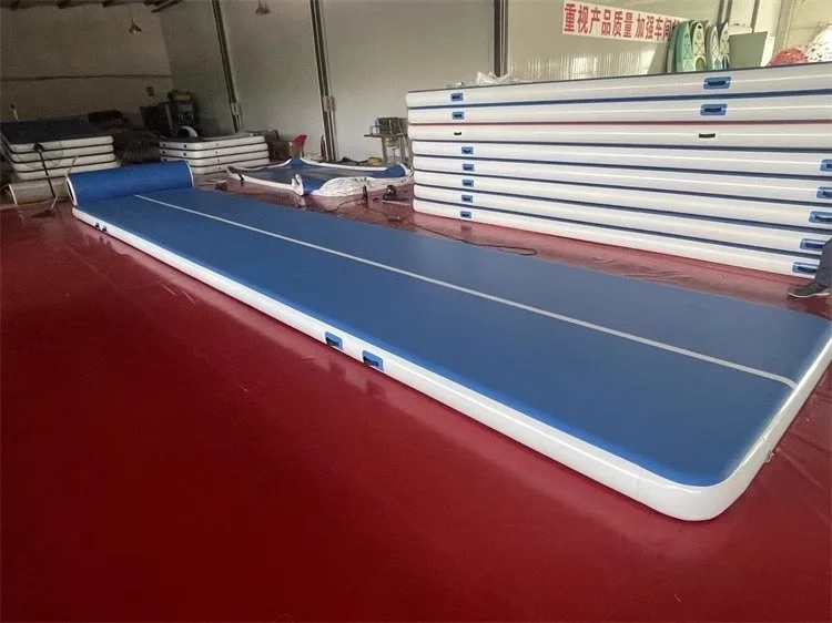 HIBADOU Gymnastics Air Mat Inflatable Air Track 12m*2m*0.2m Tumbling Mat Inflatable Gymnastics Tumble Track with Electric Pump