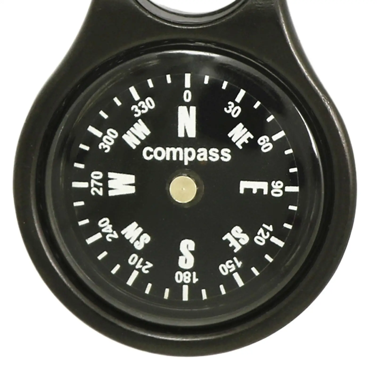 Survival Compass Zinc Alloy Mini Portable Gear With Carabiner Navigation Compass For Camping Mountaineering Outdoor Safety