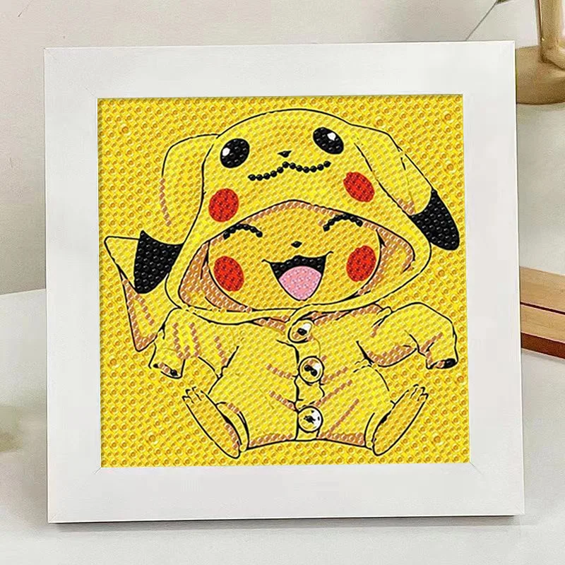 

Pikachu SpongeBob SquarePants Cartoon Diamond Painting DIY Anime Character Cartoon Figurine With Frame New Arrival