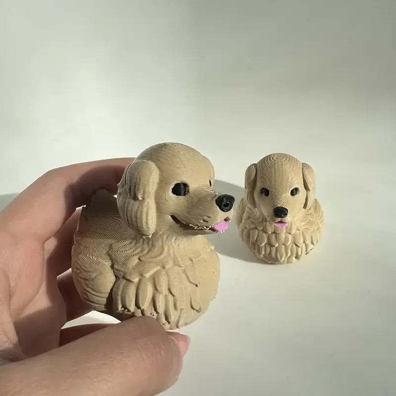 3D Printed Hunting Dog Duck Statue Ornament, Lifelike Cute Dog Headed Duck Statue, Garden, Lawn and Terrace Decoration