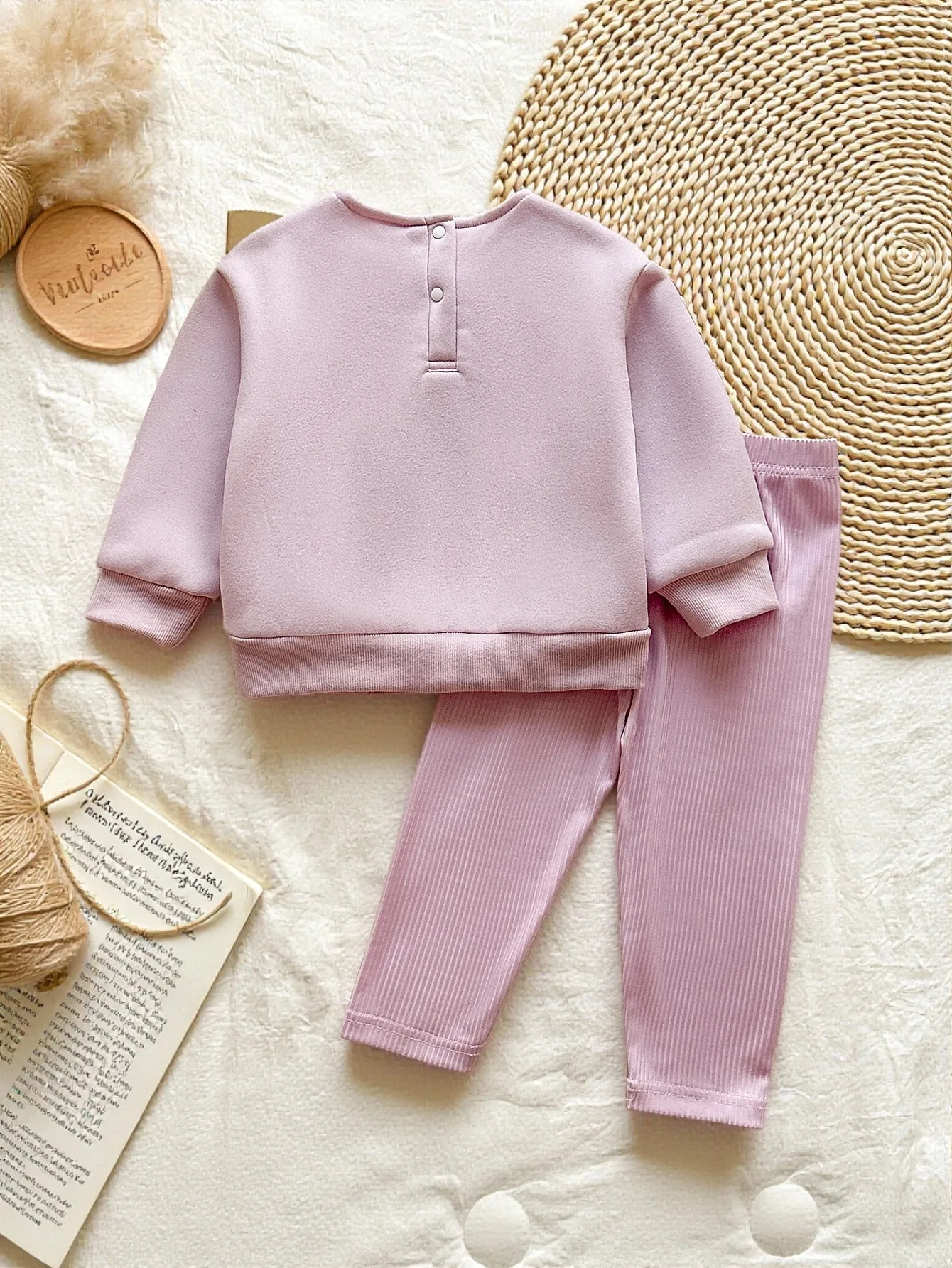 2025 New Spring 1-3Y Infant Baby Girls Autumn Clothing Set Long Sleeved Embroidery Pullover+Pants Toddler Baby Clothes Suit