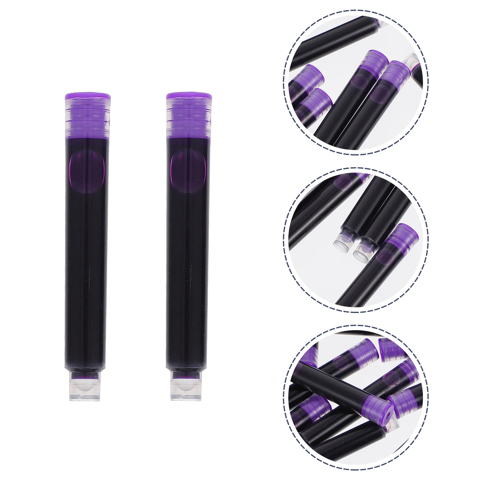 50pcs Colorful Fountain Pen Ink Absorber Heat Sensitive Plastic Student Pen Ink Absorption Refill Tool