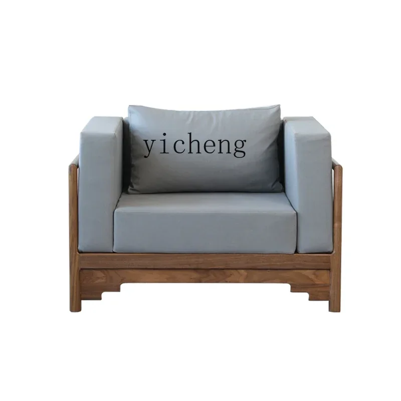 A2-7  Solid Wood Cloth Craft Sofa Black Walnut Corner Imperial Concubine Single Double Three-Seat Suit