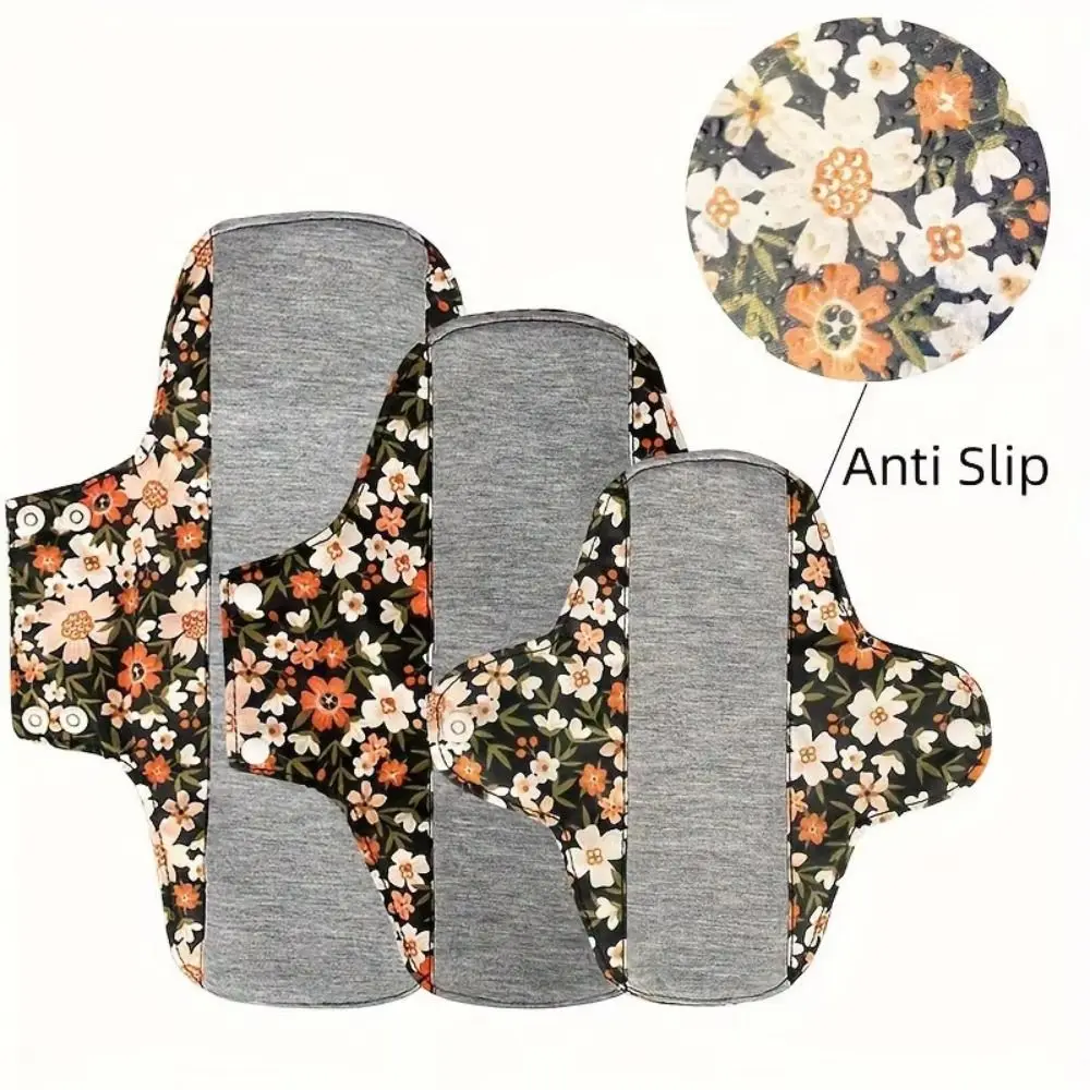Graphene Reusable Sanitary Pads Leak Proof Fast Absorbent Washable Sanitary Napkins Anti-Slip with Waterproof Layer