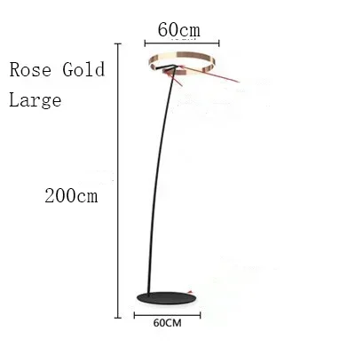 JIANKEXING Ring Angeln Stehlampe Raumdekor Goldene lange Stange moderne einfache LED minimalistische Licht Luxus Designer vertikale Tischlampen 6