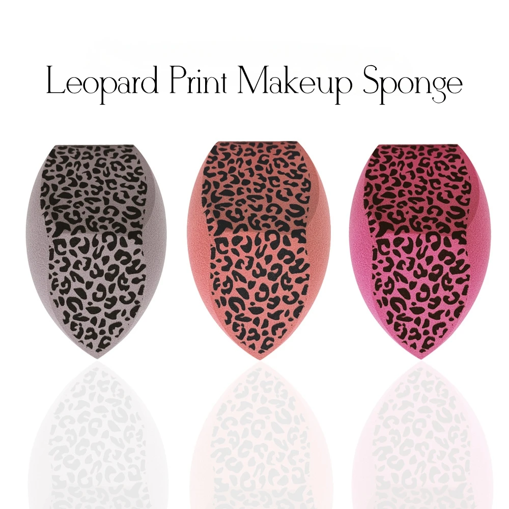 Spugna per frullatore per uso asciutto e bagnato con logo personalizzato da 50 pezzi con stampa leopardata