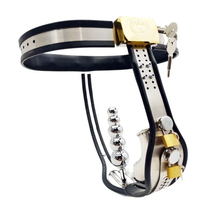 New Metal Chastity Pants Male Chastity Belt with Anal Plug Chastity Lock Anti Cheating Abstinence Fetish Sex Toys Gay Men BDSM