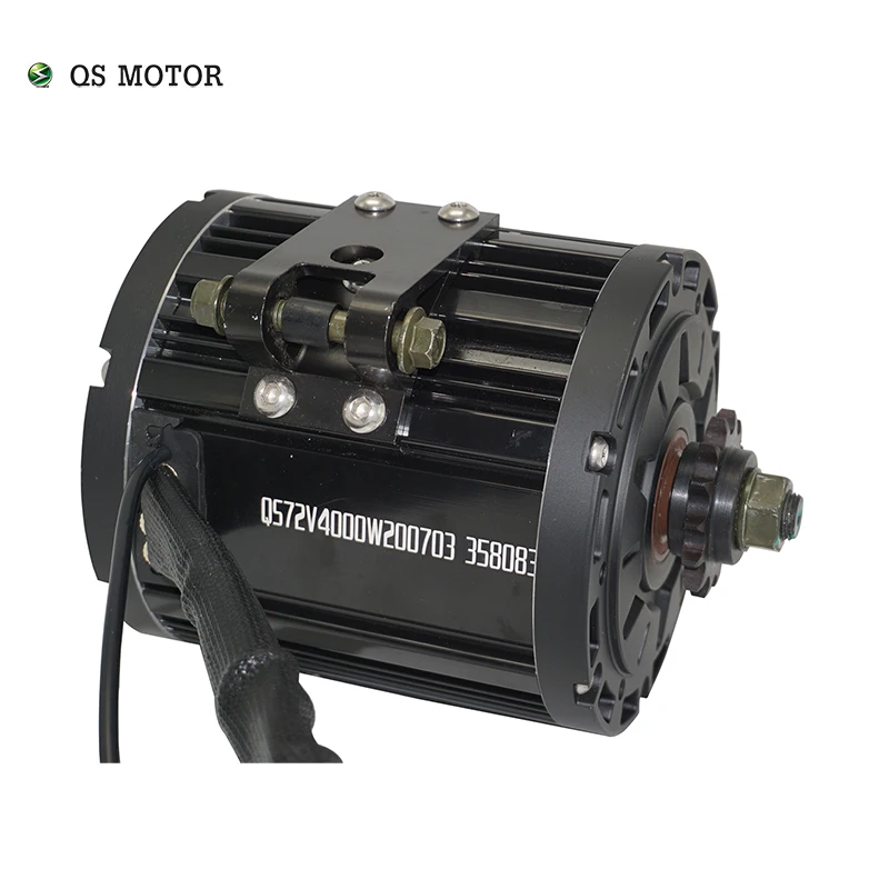 QSMOTOR 90H QS138 4000W Air Cooled Mid Drive Electric PMSM Motor Max Continous 72V 100KPH for Electric Motorcycle Scooter