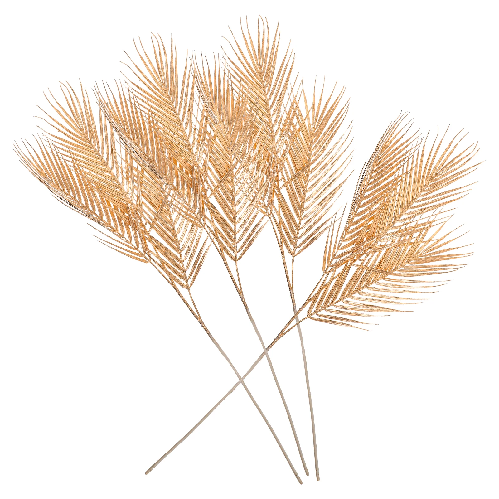 

4 Pcs Golden Simulation Leaf Branches for DIY Floral Arrangement Wedding Centerpiece Decor Artificial Fake Plant Leaves Vase