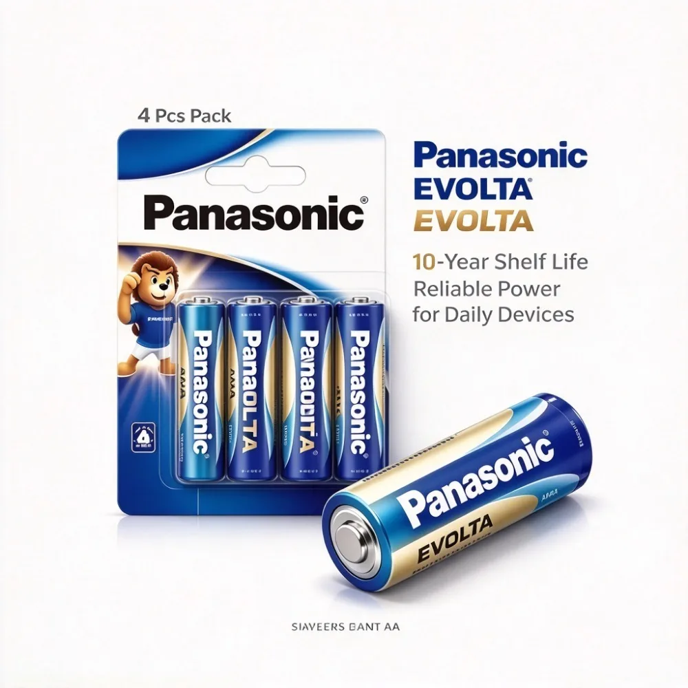 Panasonic LR03 AAA 1.5V Alkaline Battery 4Pcs Long Shelf Life Leakproof Dry Battery for Flashlight Clock Radio Toys