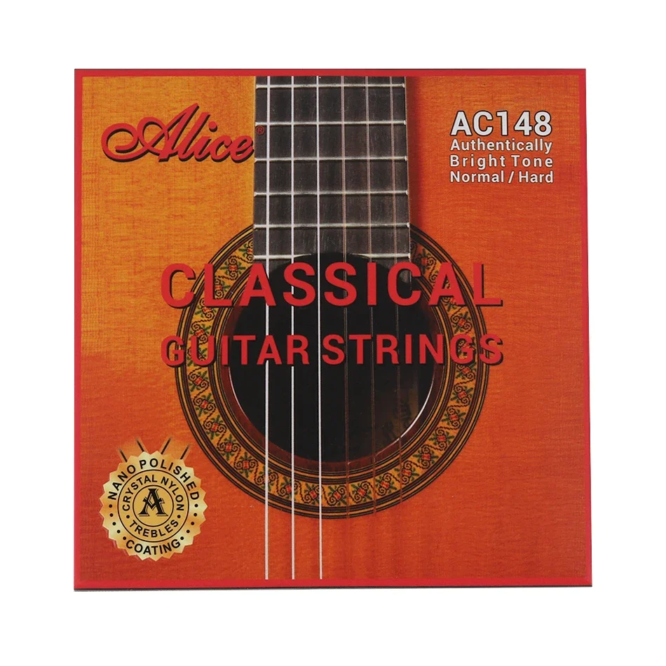 Alice AC148 Classical Guitar Strings Crystal Nylon Silver Plated Copper Nano Polished Coating 028-043/029-044 Guitar Strings