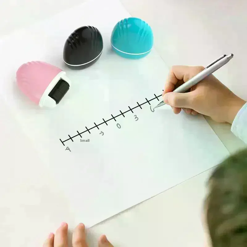 Stamp Math Correction Tool Convenient Teacher's Teaching For Mathematics And English Seal Double Line Grid Roller Seal Roller